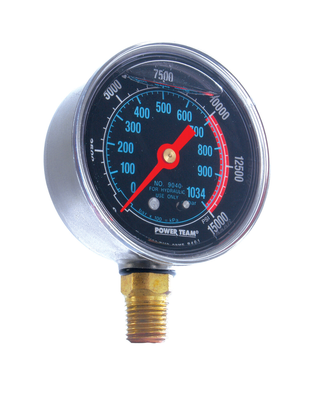 GAUGE, 4IN,0-55TON, C/R/RA/RD,DRY 2K PSI