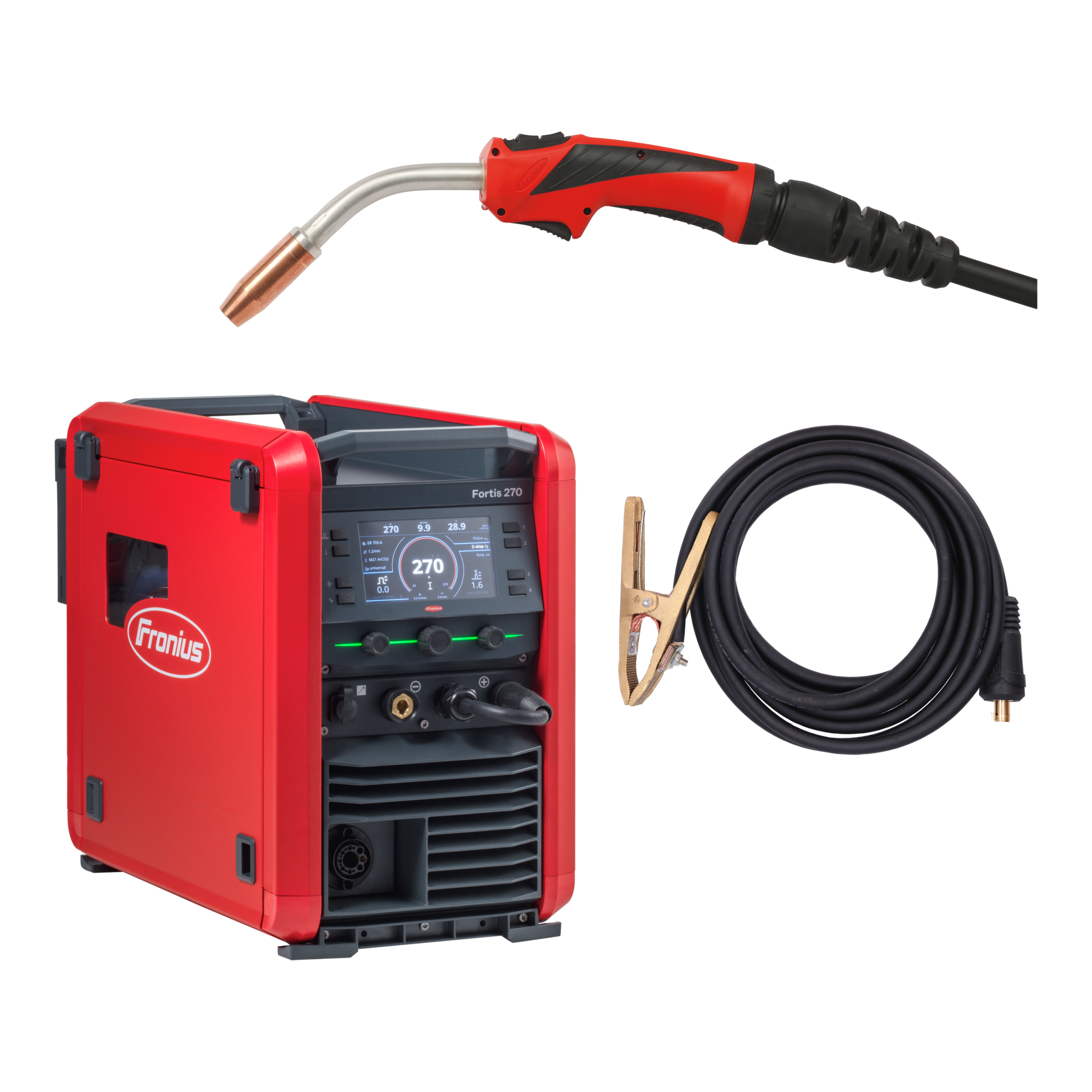 Fortis 270 Compact Gas Cooled Pulse package with torch