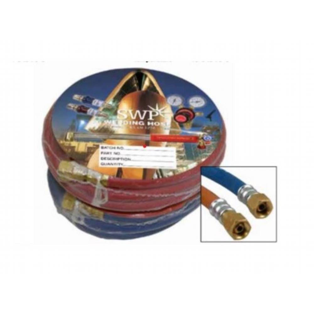 Fitted Hose Oxygen 1/4" x 20m c/w 3/8" Fittings