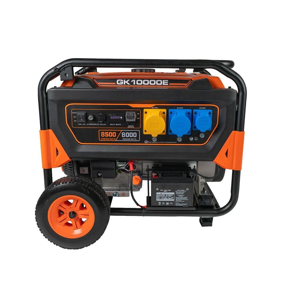 Genkins GK-10000E 8 kW Petrol Generator 115V/230V AVR Electric Start