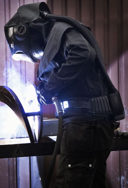 3M Speedglas Welding Helmet G5-01VC with 3M Adflo Powered Air Respirator – view 3