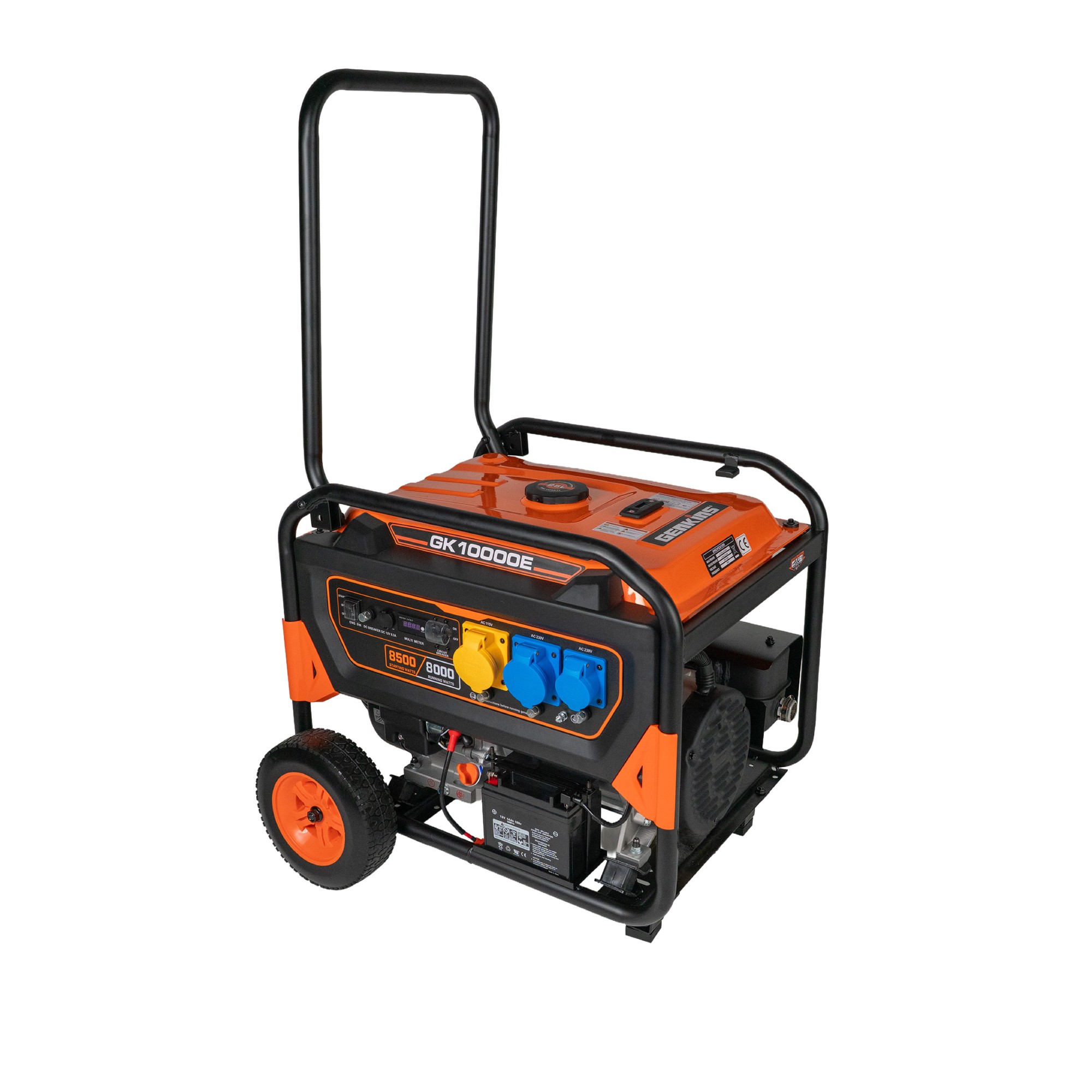 Genkins GK-10000E 8 kW Petrol Generator 115V/230V AVR Electric Start