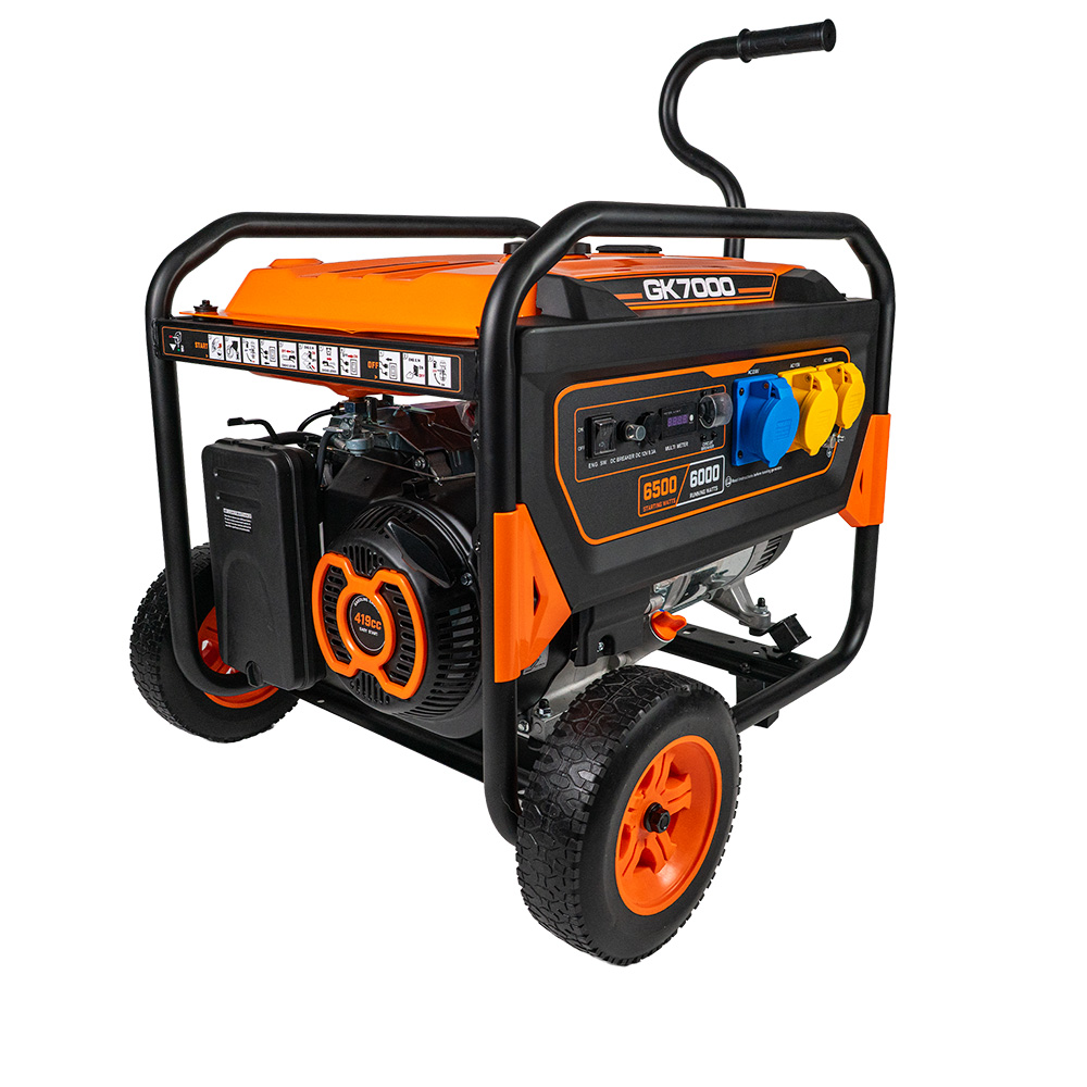 Genkins GK-7000 6 kW Petrol Generator 115V/230V AVR