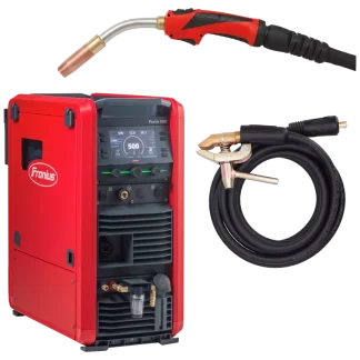 Fronius Fortis 500 C Pulse water-cooled ready-to-weld package with MTW 500i torch and earth cable
